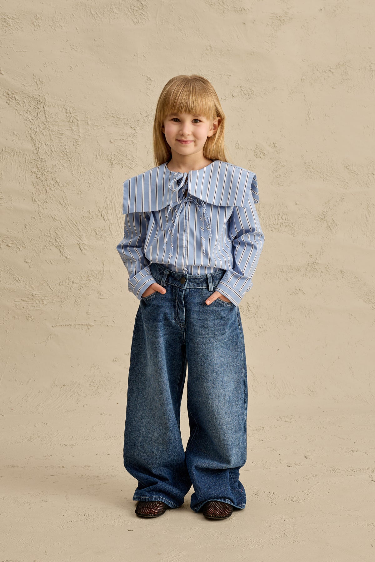 Straight Denim Pantolon Lacivert