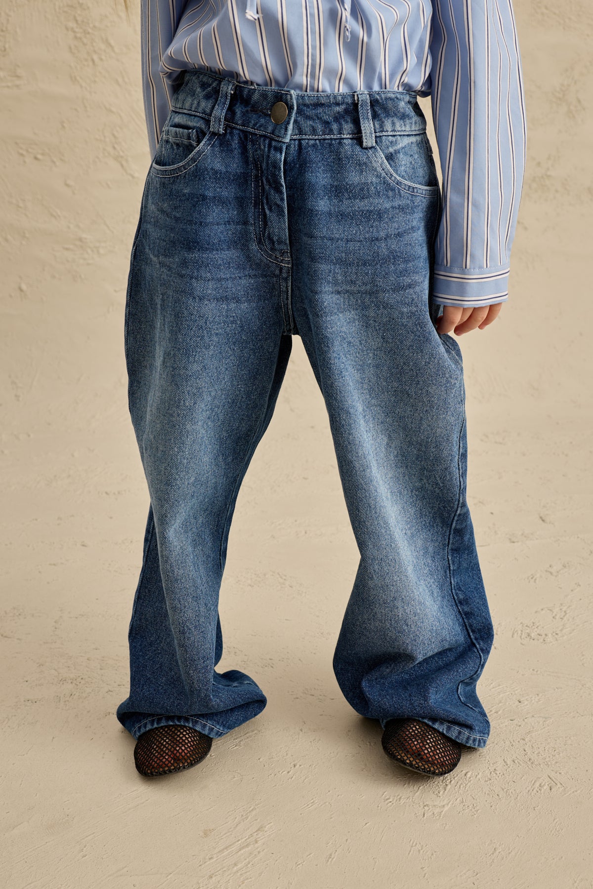 Straight Denim Pantolon Lacivert