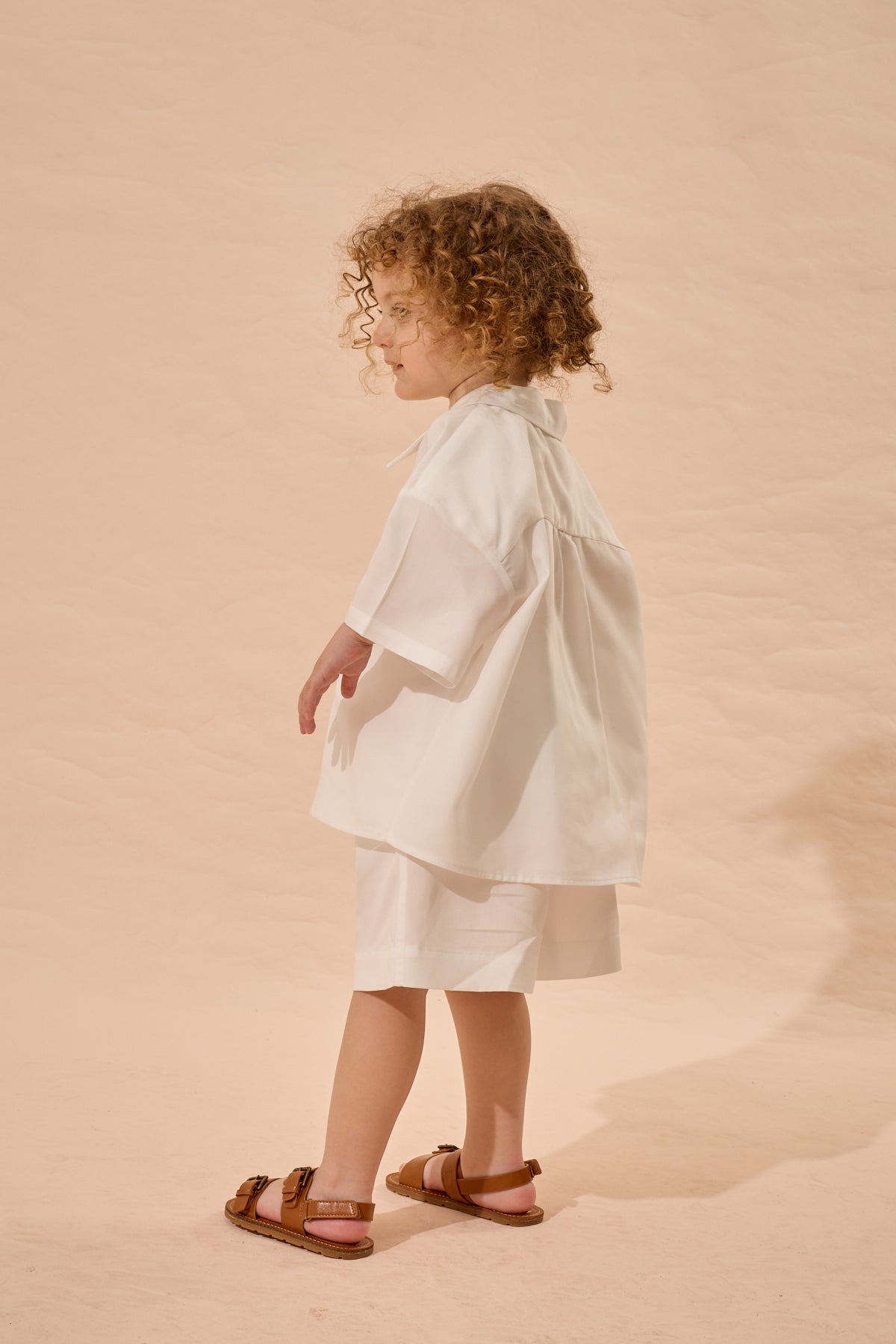 Tensel Bermuda Şortlu Takım Ekru