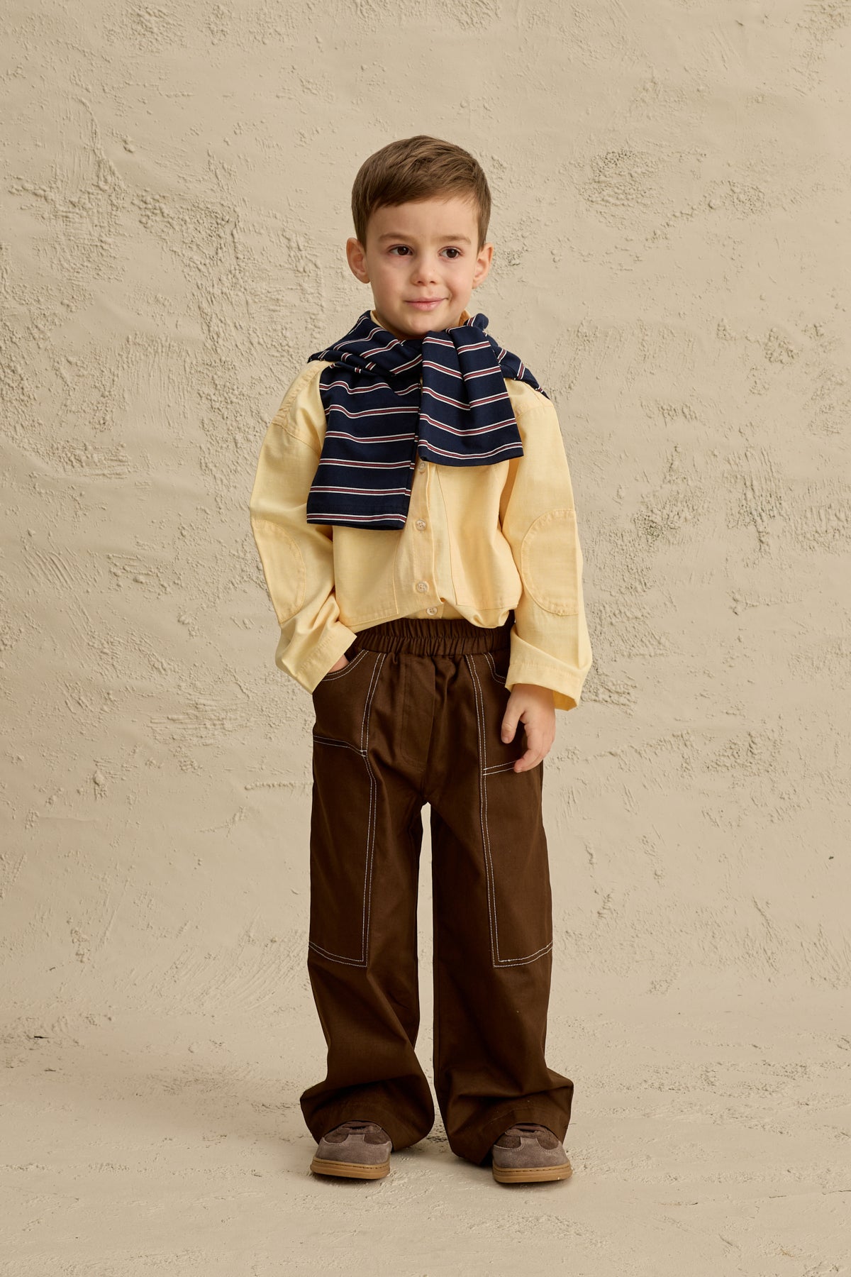 Uzun Cepli Kanvas Pantolon Kahverengi