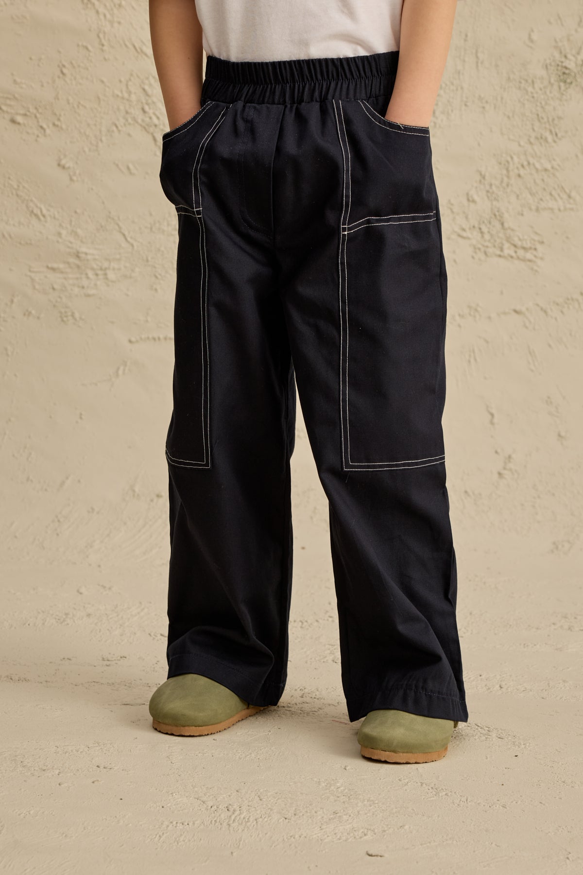 Uzun Cepli Kanvas Pantolon Lacivert