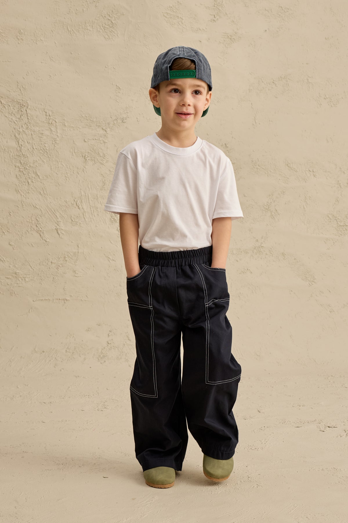 Uzun Cepli Kanvas Pantolon Lacivert